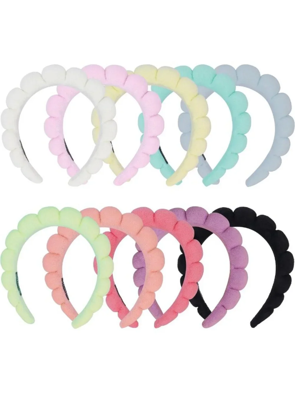 10 Pcs Terry Cloth Spa Headbands for Women | Makeup, Face Wash & Skincare